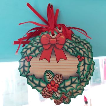 Picture of GARLAND ORNAMENT WITH RIBBON